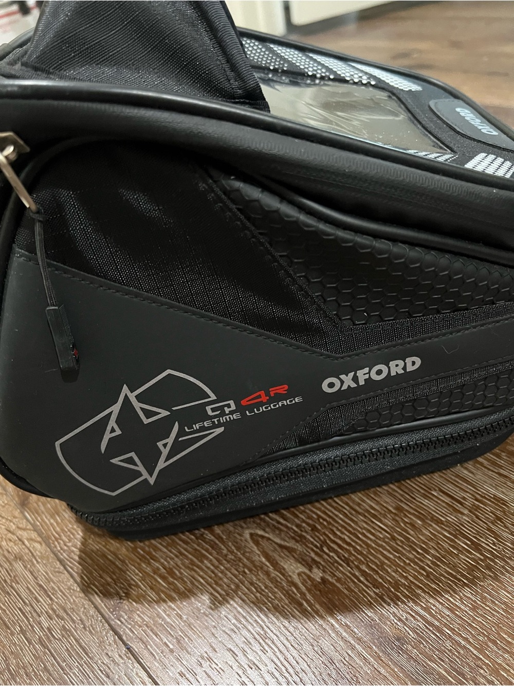 Oxford Q4R lifetime luggage Black Motorcycle Tail Bag with Reflective Logo - Picture 6 of 14